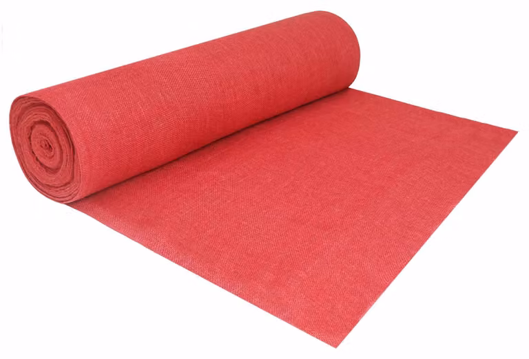 Tappeto in juta, 200 x 1500 cm, colore rosso