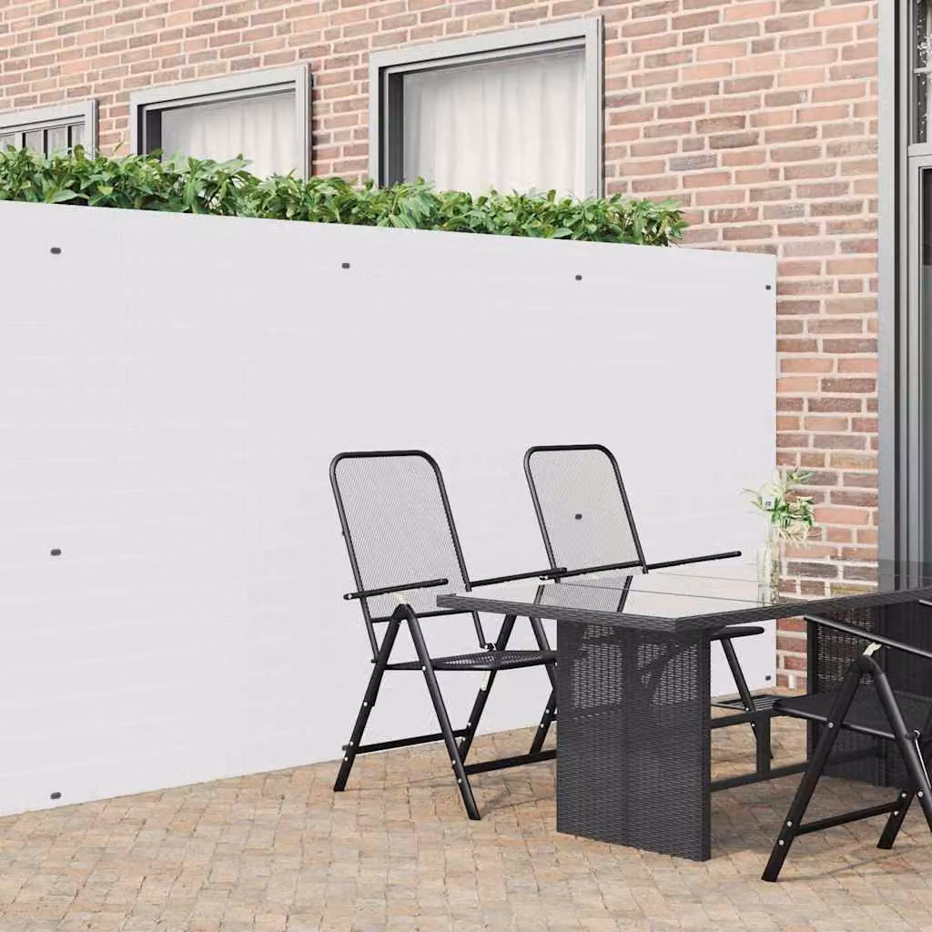 Recinzione da giardino bifacciale vidaXL in PVC bianco, H: 180 cm, L: 5 m