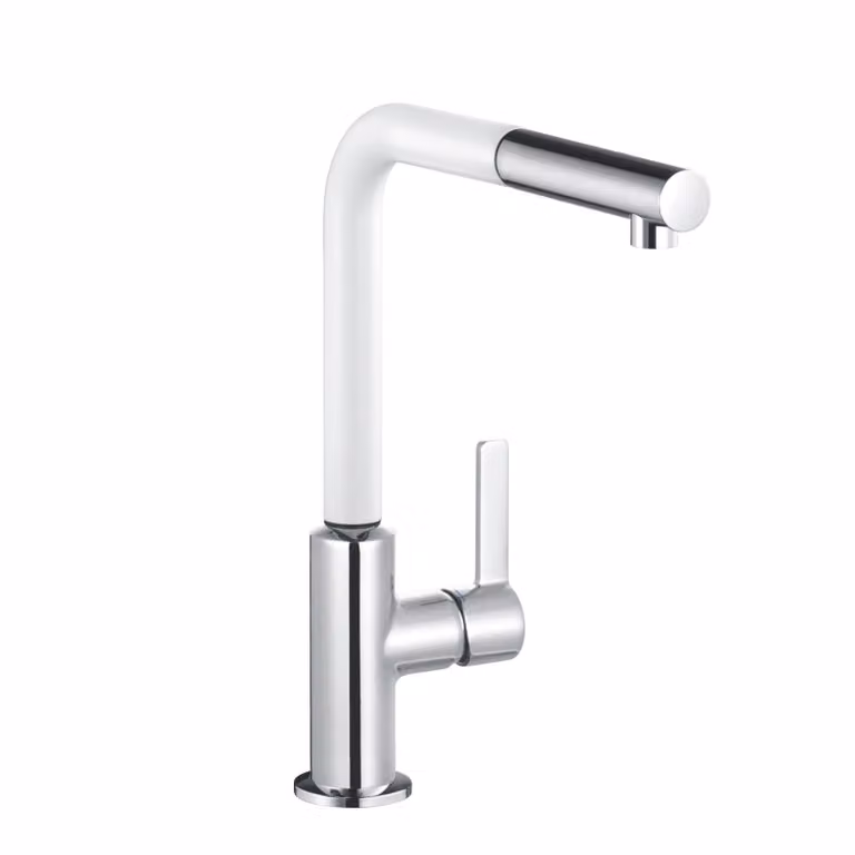 KLUDI L-LINE S Mitigeur monocommandé pour évier, Eco, levier fermé, becs extractibles, 408519375, 408519375