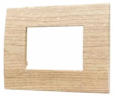 ETTROIT Placca Plastica 3P Colore Legno Chiaro Serie Venus Compatibile Con Vimar Arke VA83304
