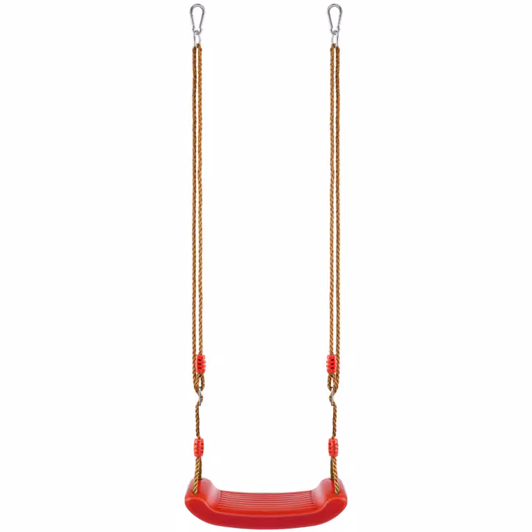 Altalena Swifty tectake regolabile in altezza con seduta antiscivolo e protezione UV, colore rosso