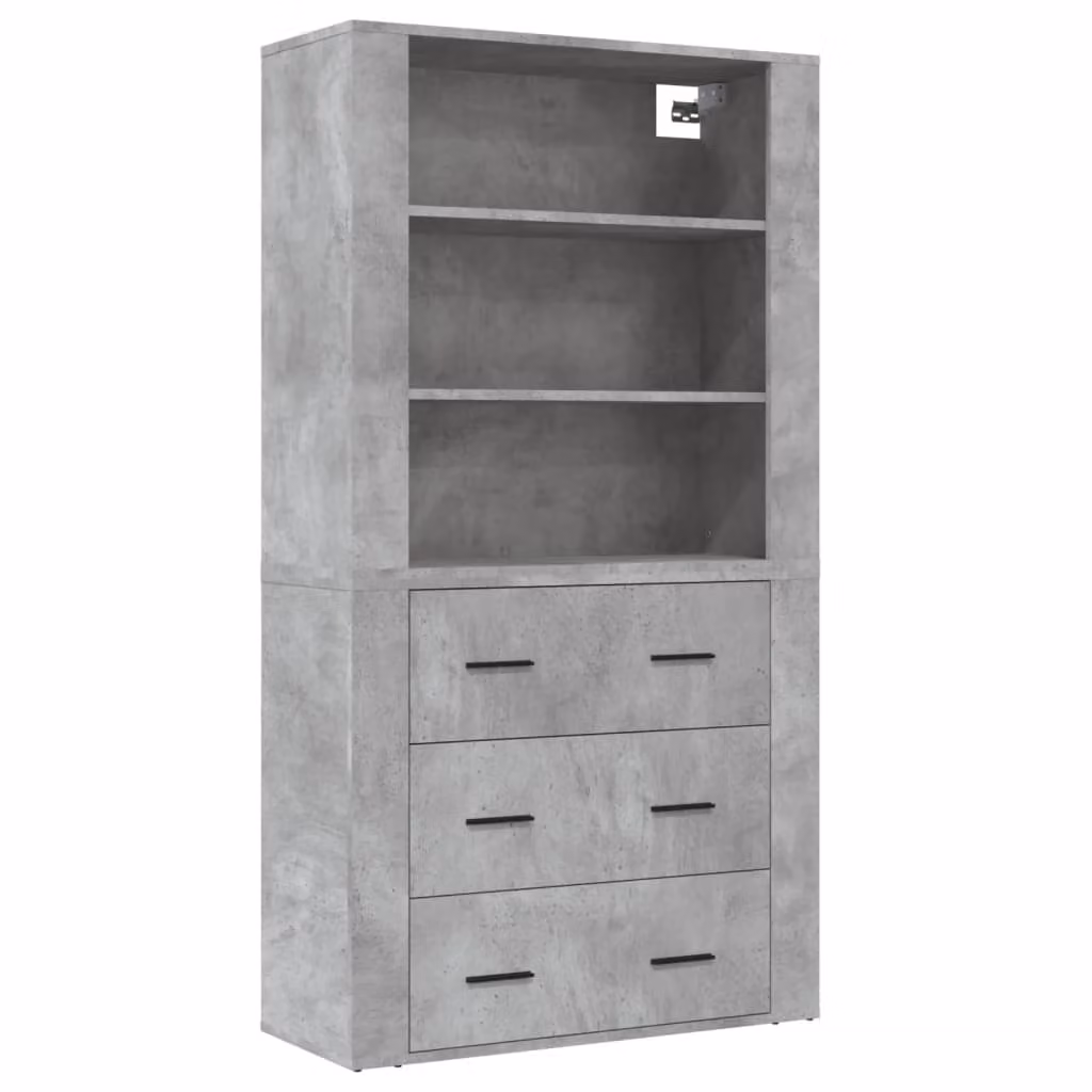 Credenza Grigio Cemento in Legno Multistrato