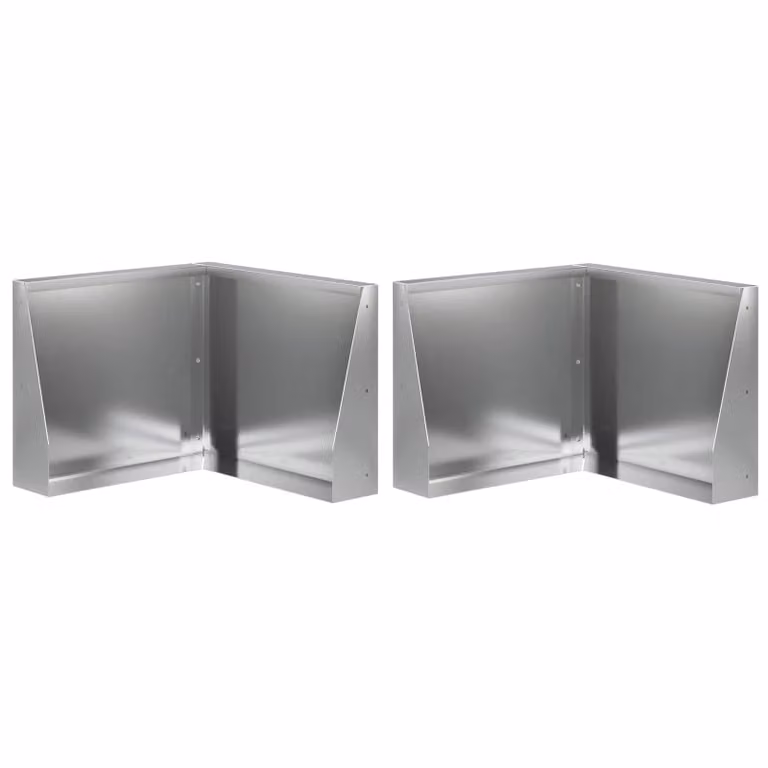 Set di 2 aiuole rialzate vidaXL in acciaio zincato argento L/P/H: 50 x 50 x 30 cm
