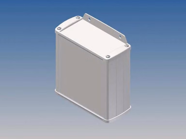 Alloggiamento in alluminio - colore bianco - 110 x 105,9 x 45,8 mm - montaggio a flangia