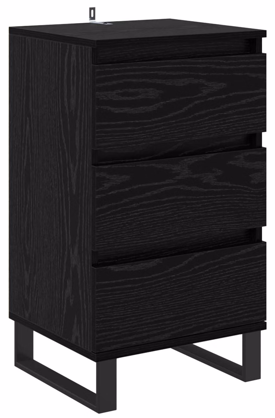 Credenza con cassetto Rovere nero Legno multistrato