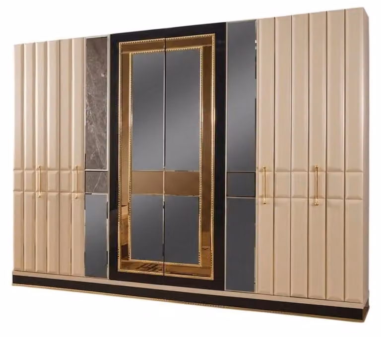 Armadio beige, stile moderno, minimalista, elegante, semplice