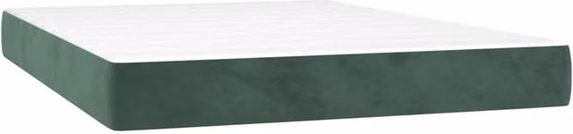Materasso a Molle Insacchettate Rigidit¨¤ Media Verde Scuro 120x210x20 cm in Velluto