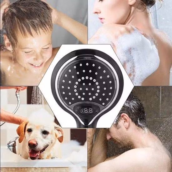 Doccia LED con cambio di colore, inclusa una doccetta a mano, con sorgente luminosa LED colorata