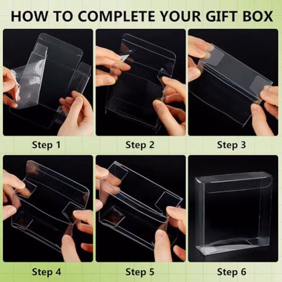 20 scatole regalo in PVC trasparente, dimensioni 9 x 9 x 3 cm, ideali per caramelle e cioccolatini