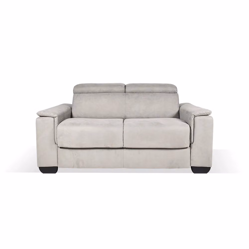 Divano Letto 2 Posti Mercurio TEZETA in Tessuto Grigio con Funzione Letto e Poggiatesta Regolabile L: 194 cm, P: 83 cm, H: 97 cm – 2