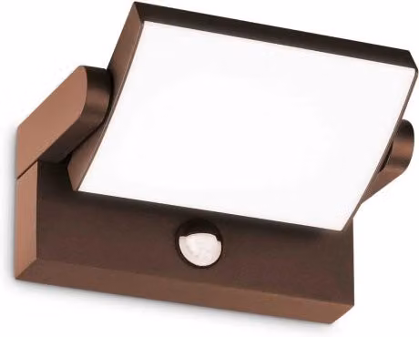 Lampada Da Parete LED Swipe Ap Sensor Coffee Ideal-Lux Marrone con Sensore di Movimento e Luce Up/Down