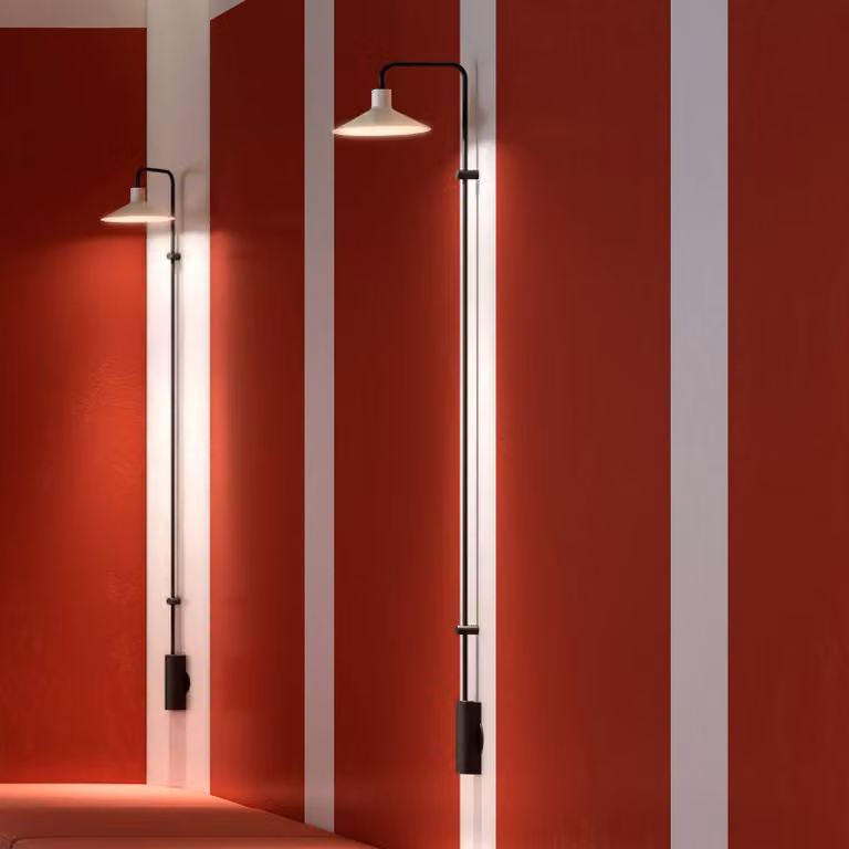 Bover Applique da parete a LED Platet A/06, dimmerabile, Nero, Soggiorno / Sala da pranzo, Alluminio, Design, Applique a LED