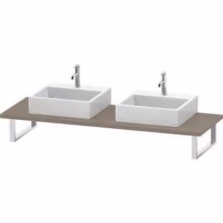 Consolle Duravit DuraStyle 80-200x55cm, 2 aperture, spessore 3cm, lino
