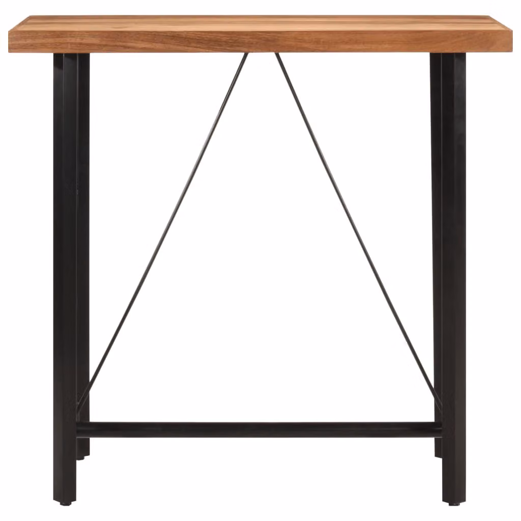 Tavolino da Bar 110x55x107cm Legno Massello di Acacia e Ferro