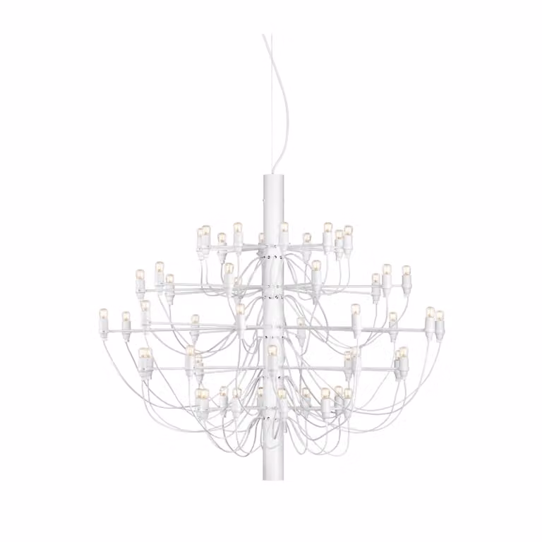 Flos - 2097/50 (clear bulbs) - Lampada a sospensione - Bianco Opaco