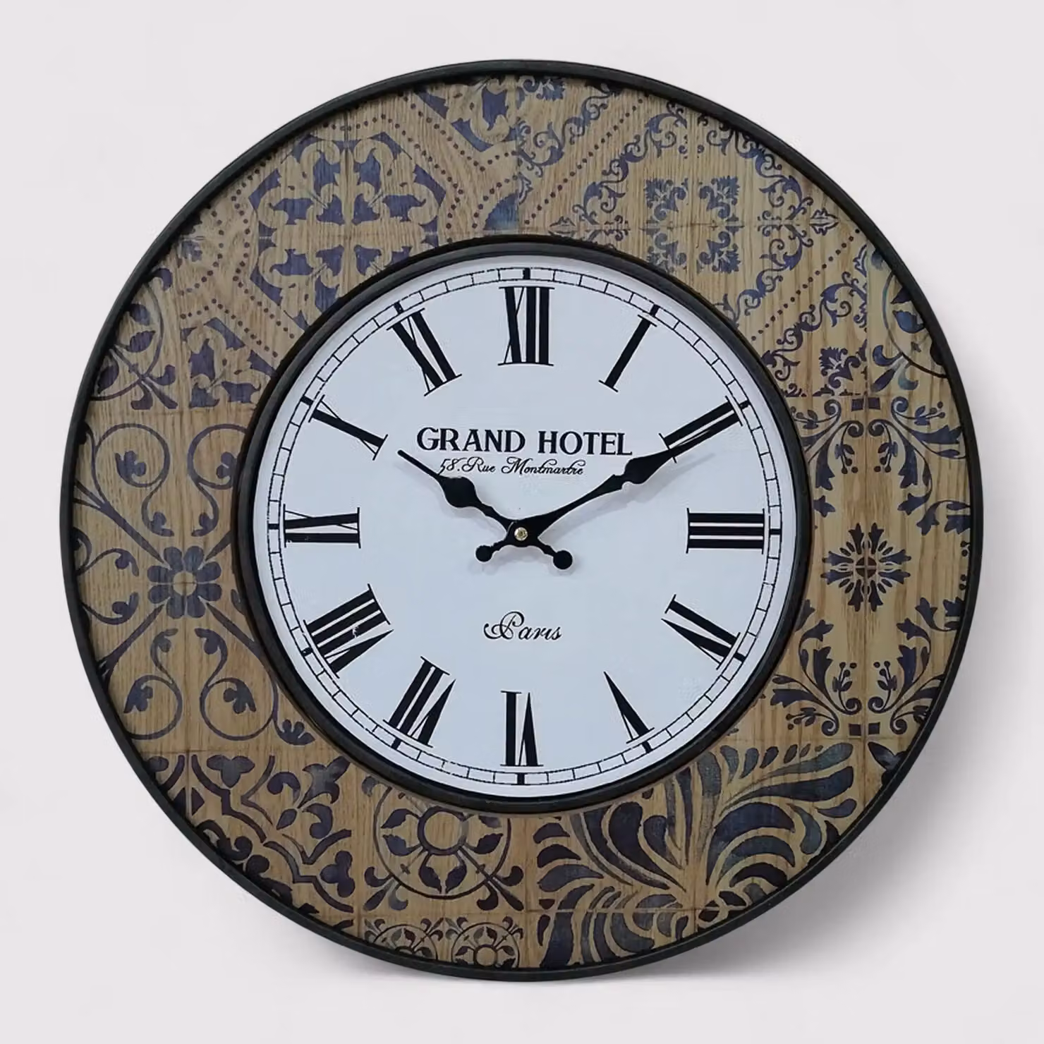 Lisianto - Orologio con decorazioni a maiolica in stile coastal