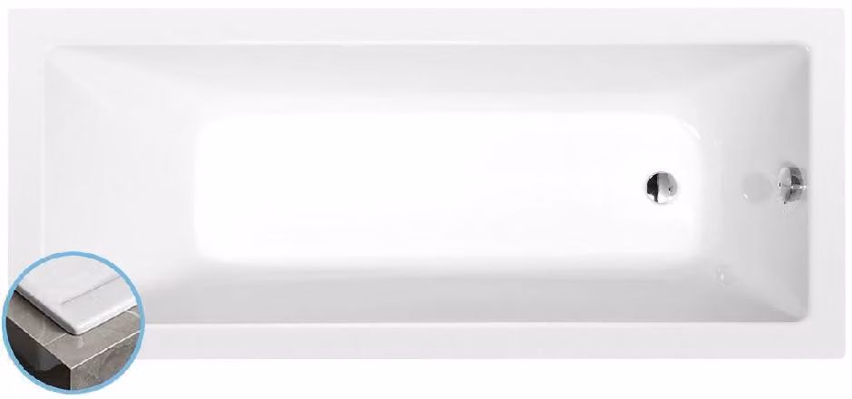 Vasche da bagno Polysan - Vasca da bagno 1700x700x390 mm, bianco 71708S