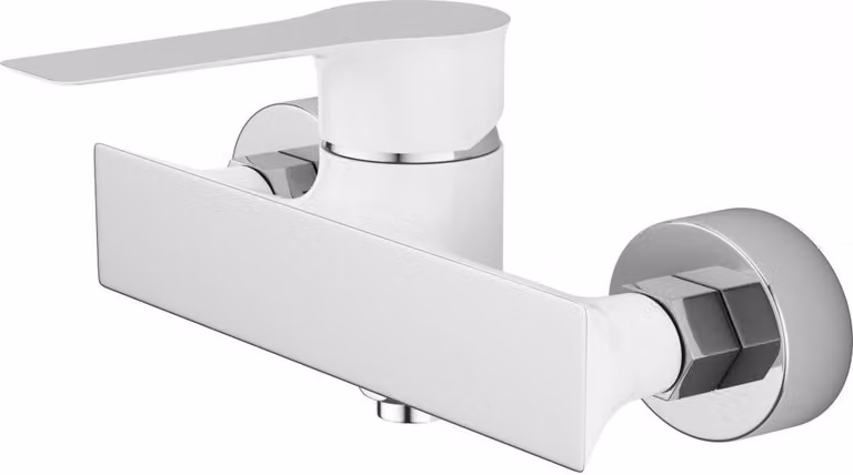 Miscelatore doccia design per montaggio a parete senza set doccia Bianco