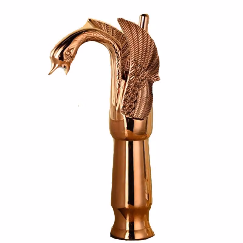 Rubinetto per lavabo KRAN swan retro GOLDEN COPPER