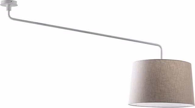 Vivien Plafoniera Bianca, Paralume Conico Avorio, Attacco E27, Potenza 75W, IP20, Diametro 48cm - Rossini Illuminazione