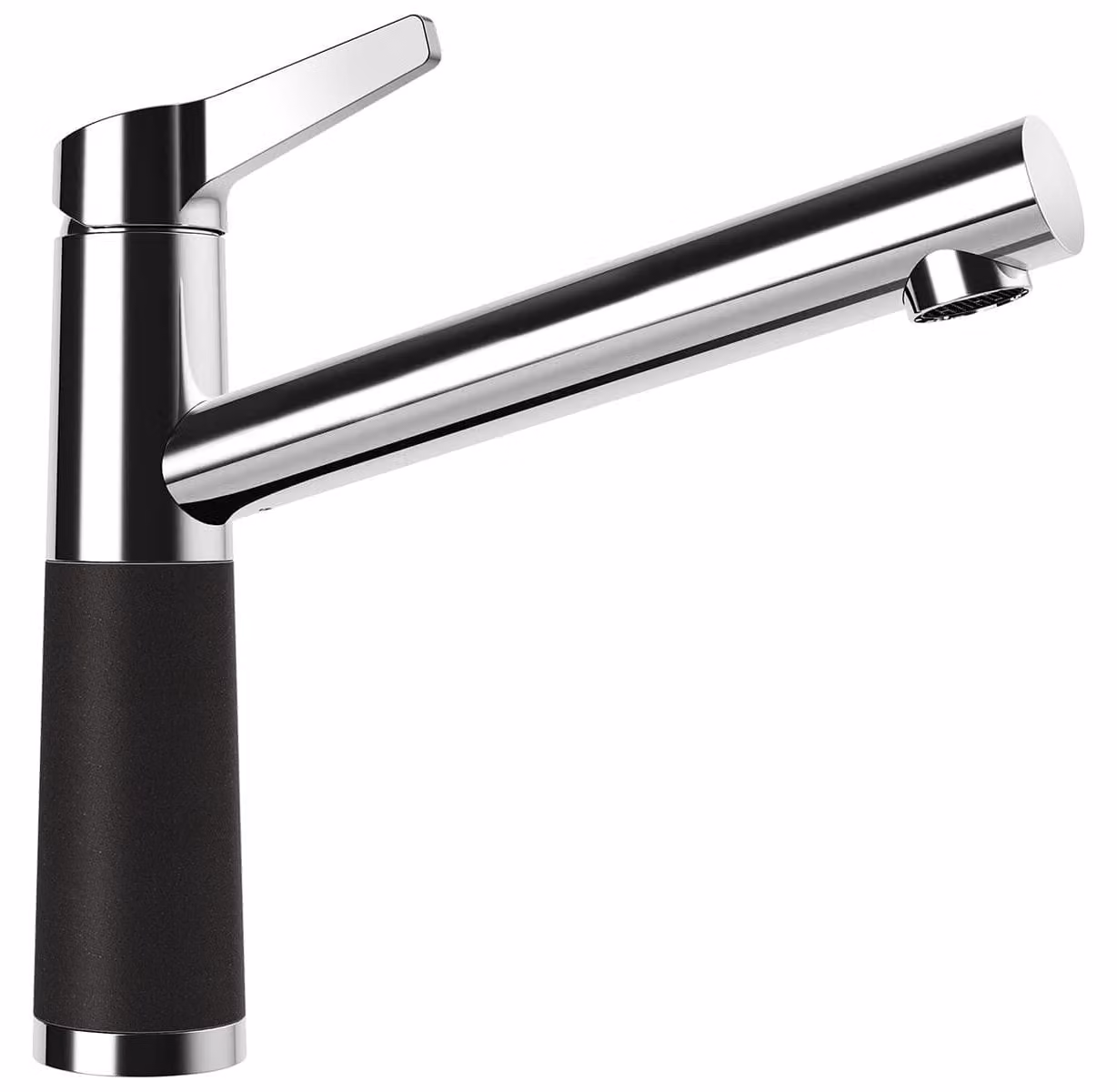 Rubinetto SCHOCK SC-510 in design NERO con bocca fissa / CRISTALITE® Basic Line / rubinetto monocomando