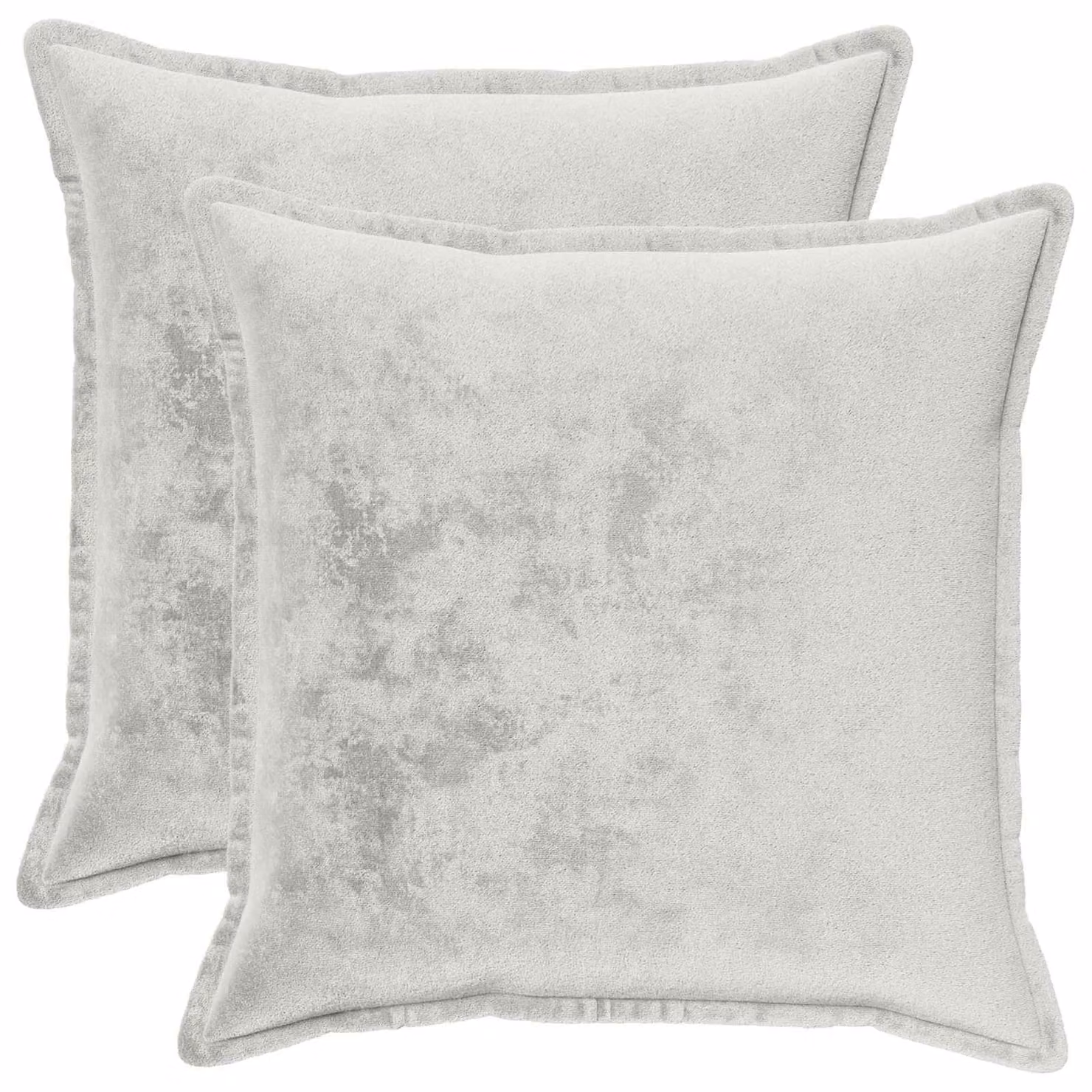 vidaXL Federa 2 pcs HOUTEN Grigio Chiaro 70 x 70 cm Flanella