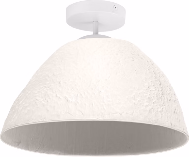 OSRAM Decor Camel Bell plafoniera bianca in metallo e cartapesta, E27, diametro 375 mm, paralume in materiale riciclato, sostenibile grazie alla sorgente luminosa sostituibile, facile installazione