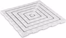 Pedana doccia quadrata Giganplast bianca anti slip L/P: 60 x 60 cm