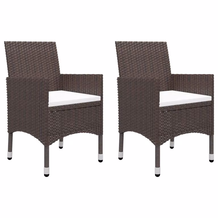 vidaXL set da pranzo da giardino 5 pezzi marrone