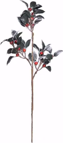 Ramoscello BOBULE CHRISTMAS + foglie 70cm