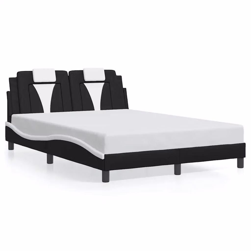 vidaXL Giroletto Viana in Similpelle Nero e Bianco L: 140 cm, P: 200 cm – 2