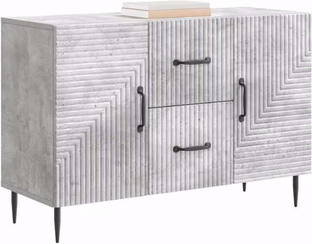 Credenza | Madia | Buffet da pranzo | Armadio da pranzo Grigio Cemento 89 x 34,5 x 60 cm Legno ingegnerizzato
