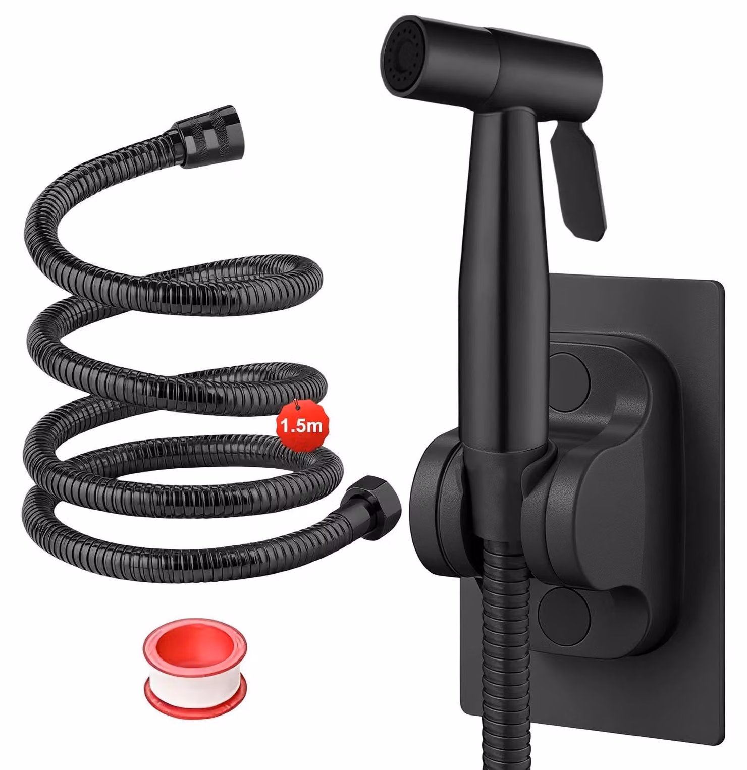 Kit per bidet portatile con tubo da 1,5 metri e soffione in acciaio inossidabile