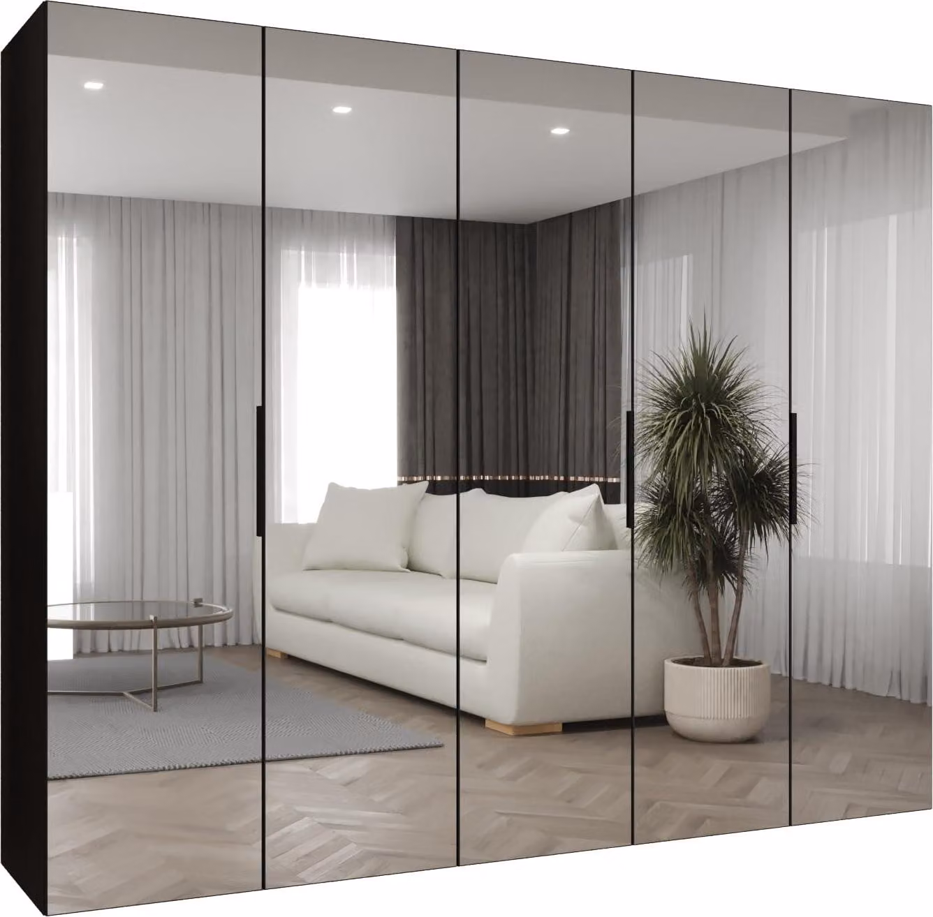 MEBLE KRYSPOL, armadio, armadio 250 cmx202x52, nero, nero