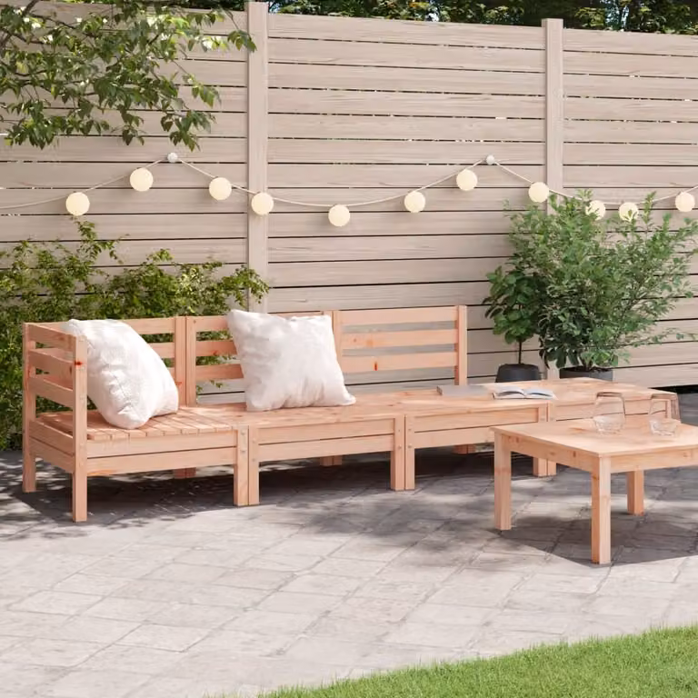 Maison Exclusive - Divano da giardino a 4 posti, in legno massello di douglasia