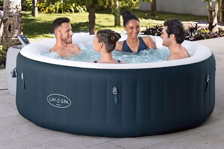Bestway® LAY-Z-SPA® idromassaggio a risparmio energetico Miami AirJet™ per 6 persone Ø 196 x 66 cm, verde scuro