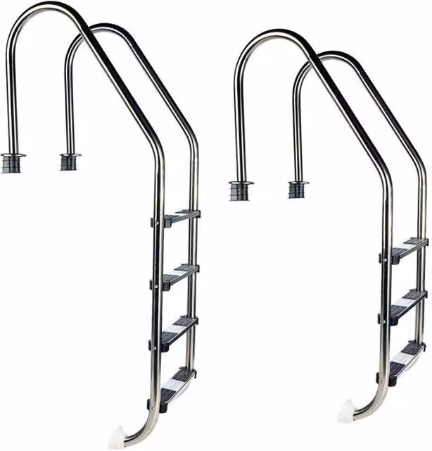 Scaletta per piscina interrata STANDARD in acciaio Inox AISI 304L Configurazione: 3 Gradini