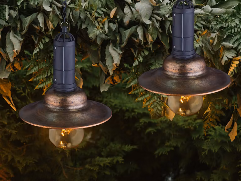 Luci da giardino da appendere - Illuminazione solare a LED per esterni in SET da 2, IP44