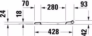 DURAVIT 0024390000 Sedile WC Univ. angolare profondo 443 mm con sovrapposizione.