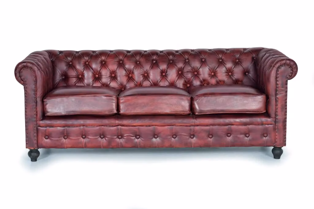 Divano Chesterfield in pelle marrone Giner y Colomer – 2