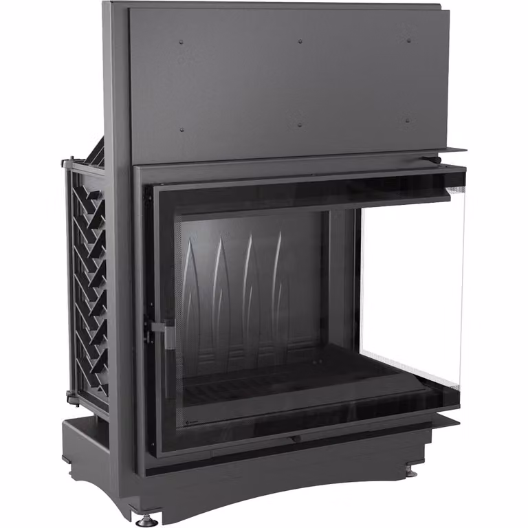 Caminetto a legna in ghisa AMELIA DECO destro 21 kW Ø 200