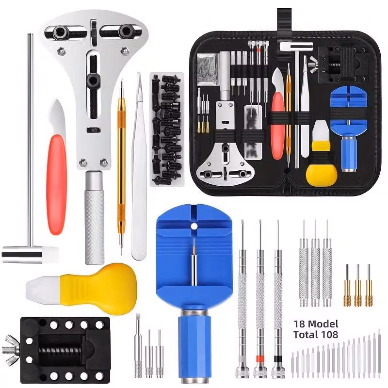 Set di strumenti per la riparazione di orologi, set completo, design ergonomico, 147 pezzi