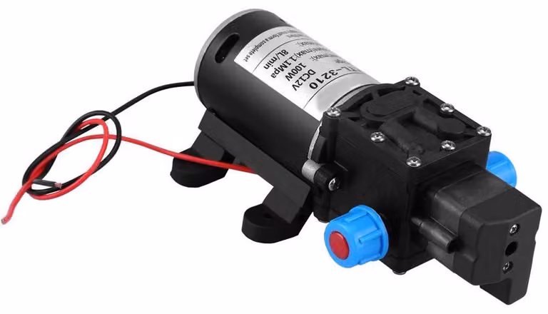 Pompa a membrana per acqua a 12V DC, 100W, 8 litri al minuto, 160 PSI, autoaspirante