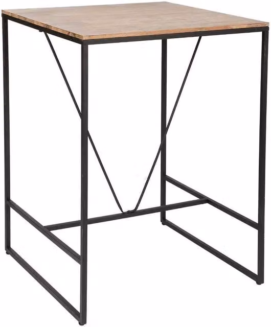 Tavolo da bar moderno Atmosphera Createur d'interieur in legno e metallo marrone L/P/H: 80 x 80 x 98 cm