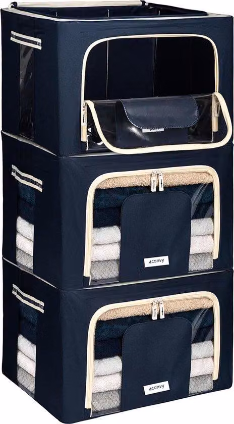 Robusto contenitore con cerniera per la camera da letto - Contenitore per la biancheria da letto - Contenitore per vestiti con ampio spazio di stoccaggio