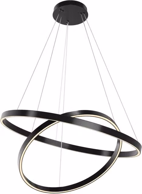 Maytoni Sospensione Moderna Rim 1 luce LED integrato nero metallo
