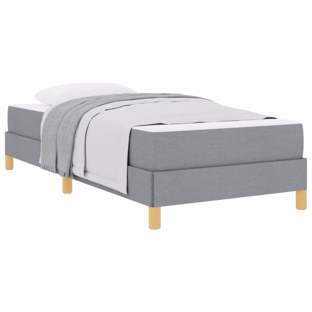 Letto a molle con materasso vidaXL in tessuto grigio L 90 x P 200 cm – 2