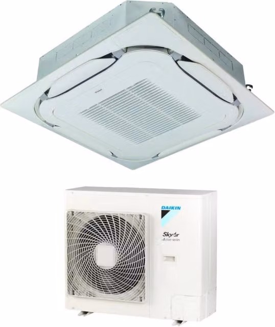 Condizionatore Daikin Bluevolution Round Flow a Cassetta 24000 Btu FCAG71B + AZAS71MV1 Bianco con Griglia Standard e Wi-Fi Opzionale