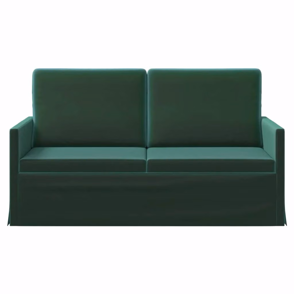 Divano a 2 posti moderno vidaXL in velluto verde con struttura in metallo L: 150 cm, P: 81 cm, H: 82 cm – 2
