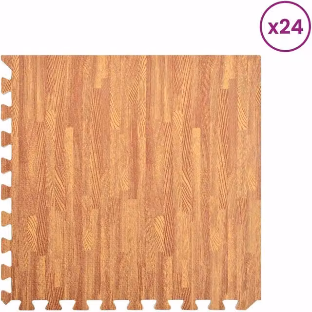 Set di 24 tappetini per piscina in schiuma EVA color marrone CFW8723998